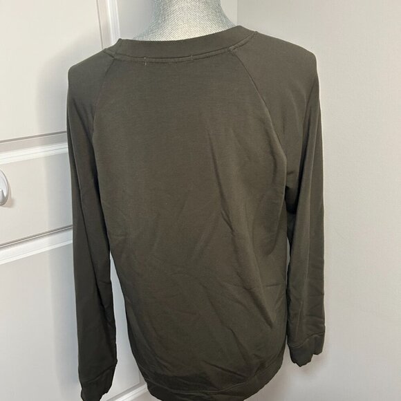 Search for Sanity High Neck Fleece Sweatshirt Olive Size M EUC - Picture 3 of 3